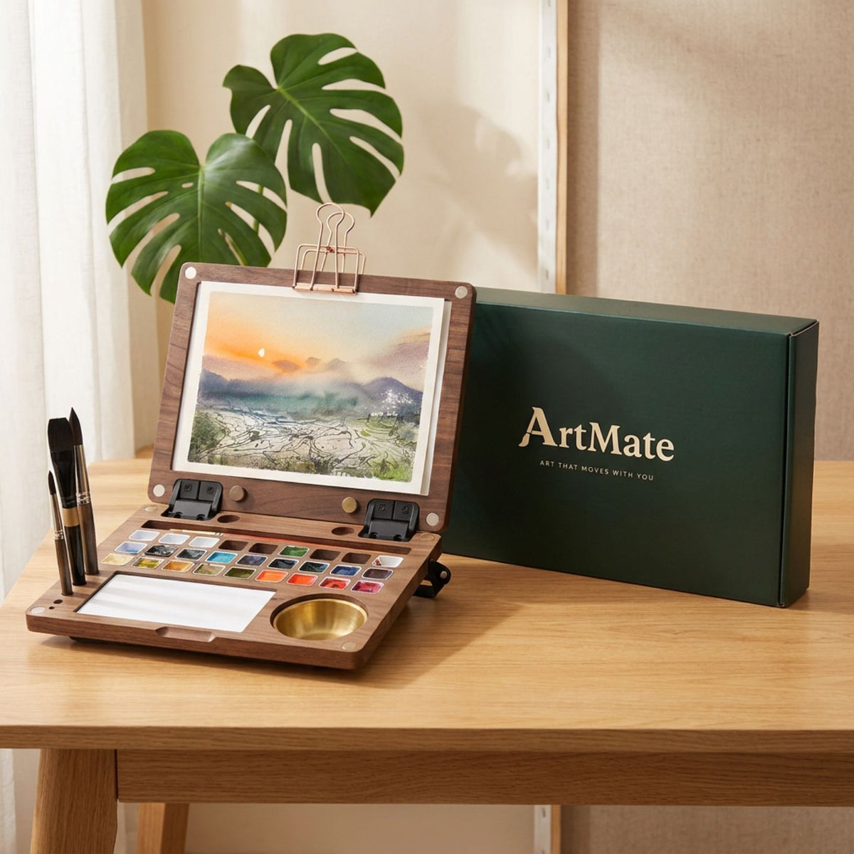 ArtMate - Handgjort konstset i valnöt (Mästarutgåva)