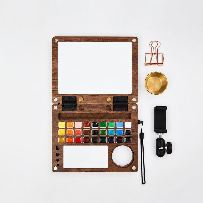 ArtMate - Handgjort konstset i valnöt (Mästarutgåva)